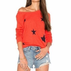 SUNDRY stars patterned sweatshirt pullover NWOT summer